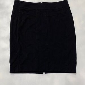 Womens CAbi Ponte Knit Pencil Skirt Womens 4 Black Straight Solid Casual Office